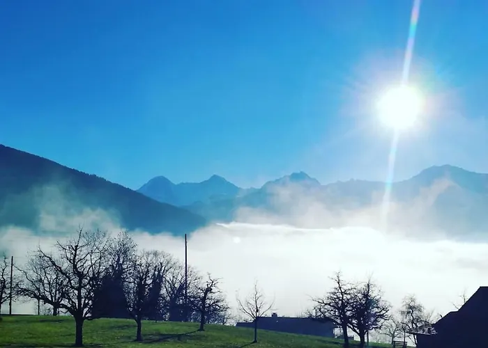 Idyllic Farm With Scenic Views And Concierge By Swisshut Sigriswil
